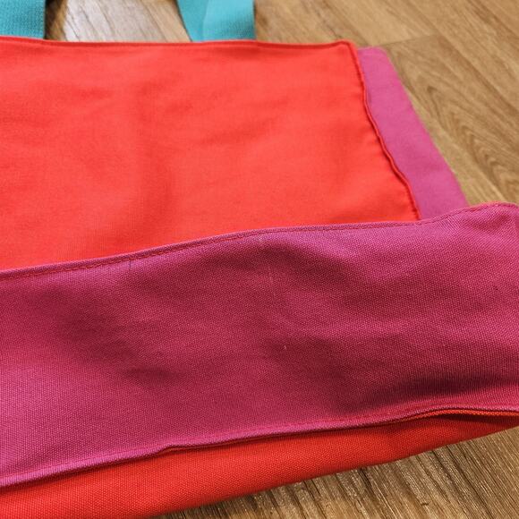 Laurel Burch Colorful Cat Oversized Tote Bag Multicolor Vtg Artsy Eclectic - Picture 10 of 13